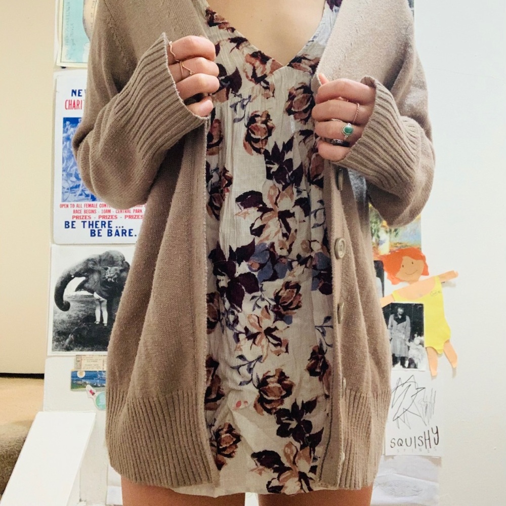 Oversized large buttoned cardigan